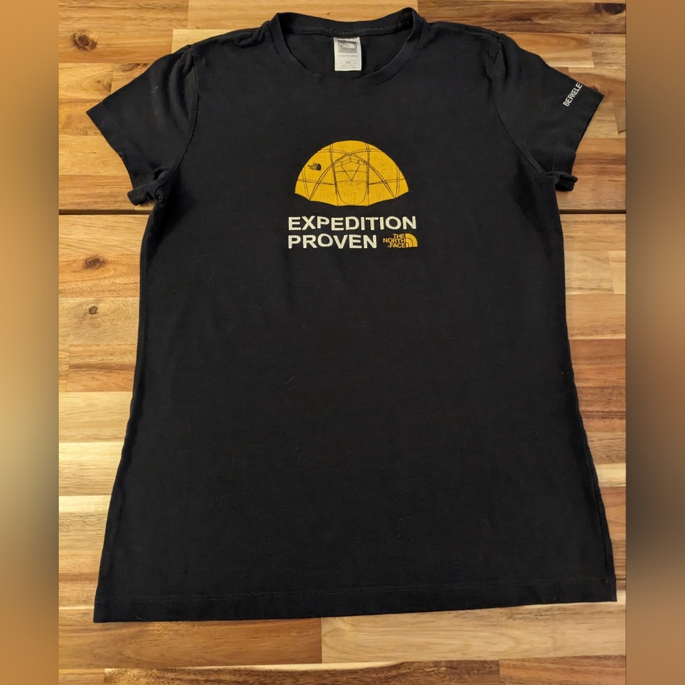 The North Face Black T-Shirt with Yellow Graphic